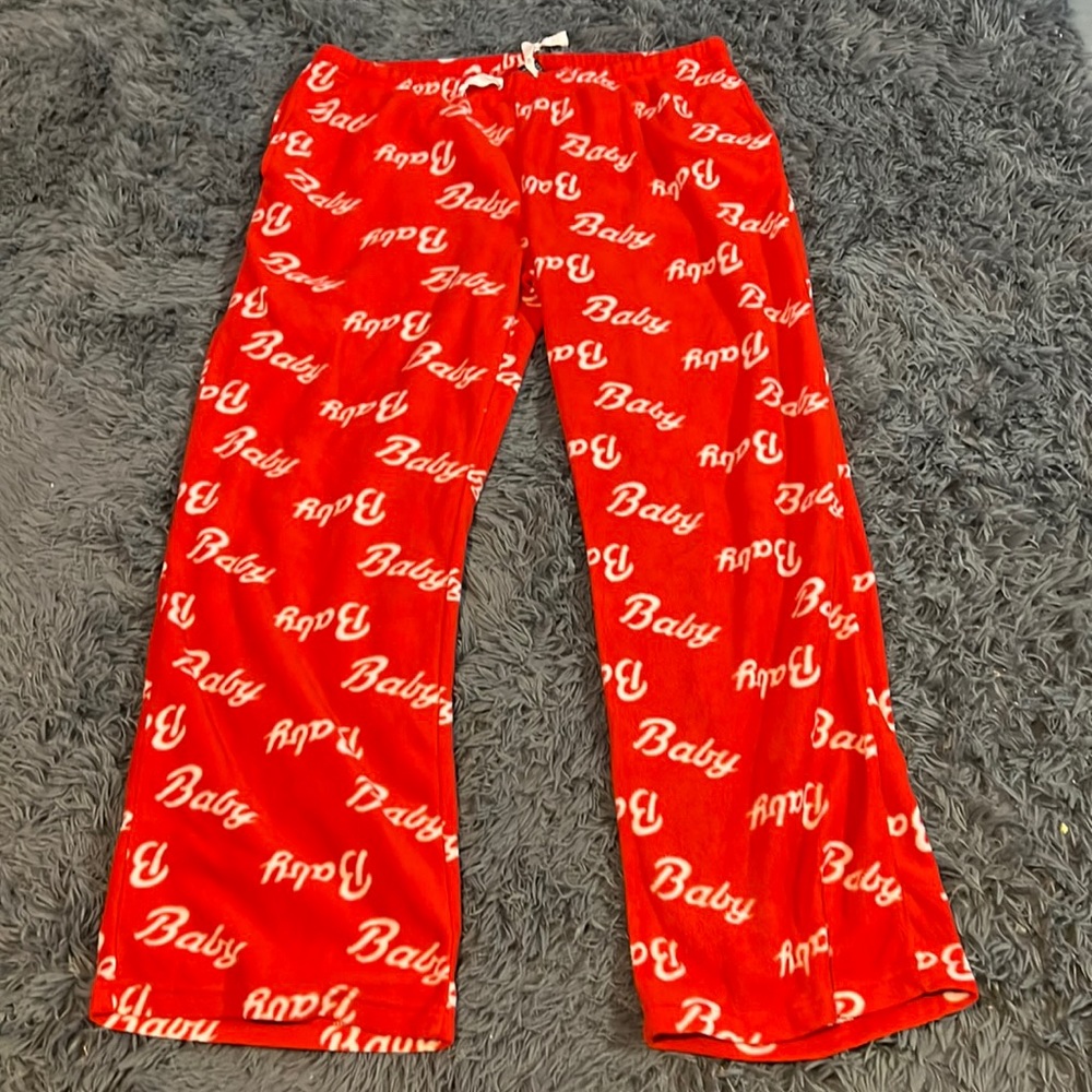 red “baby” pajama pants. brand rue 21. size XL.